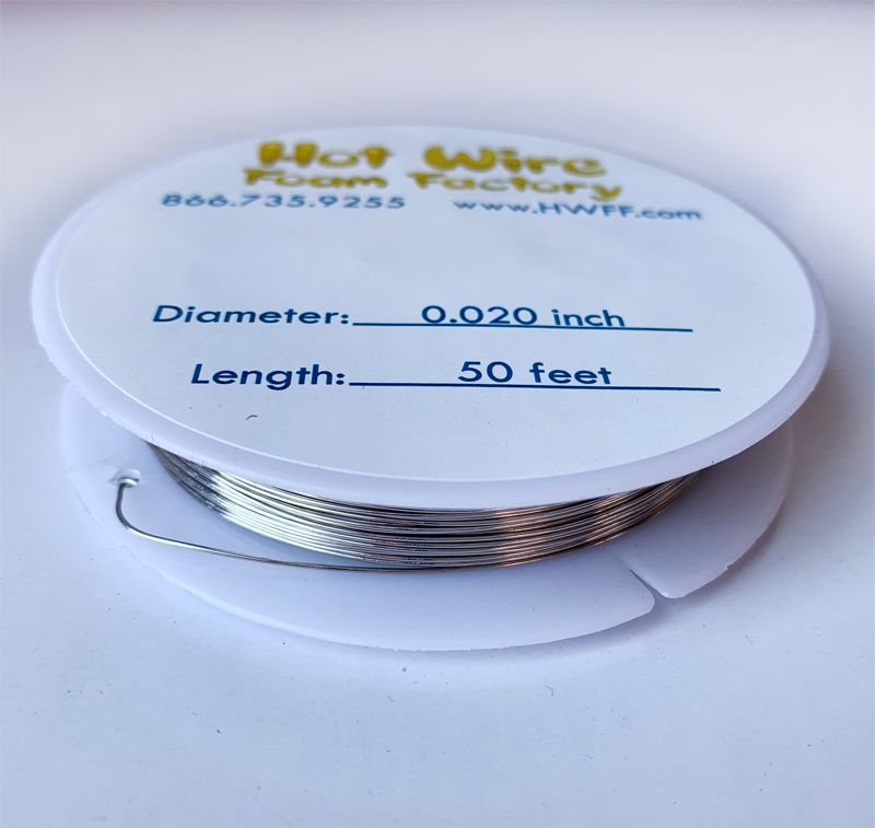 Hot Wire Foam Factory  NICHROME WIRE .020&quot;&quot; 50 &#39; WIRE