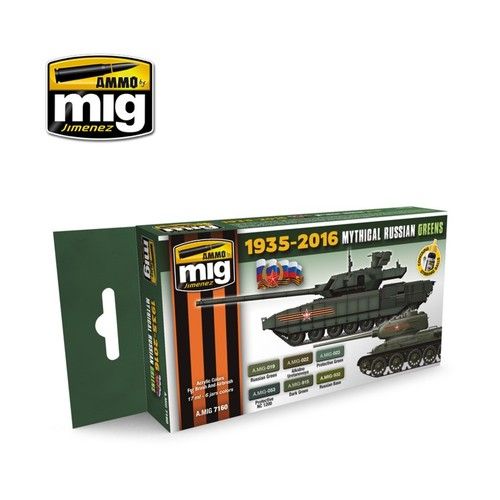 Ammo Of Mig Mythical Russian Green Acrylic Color Set