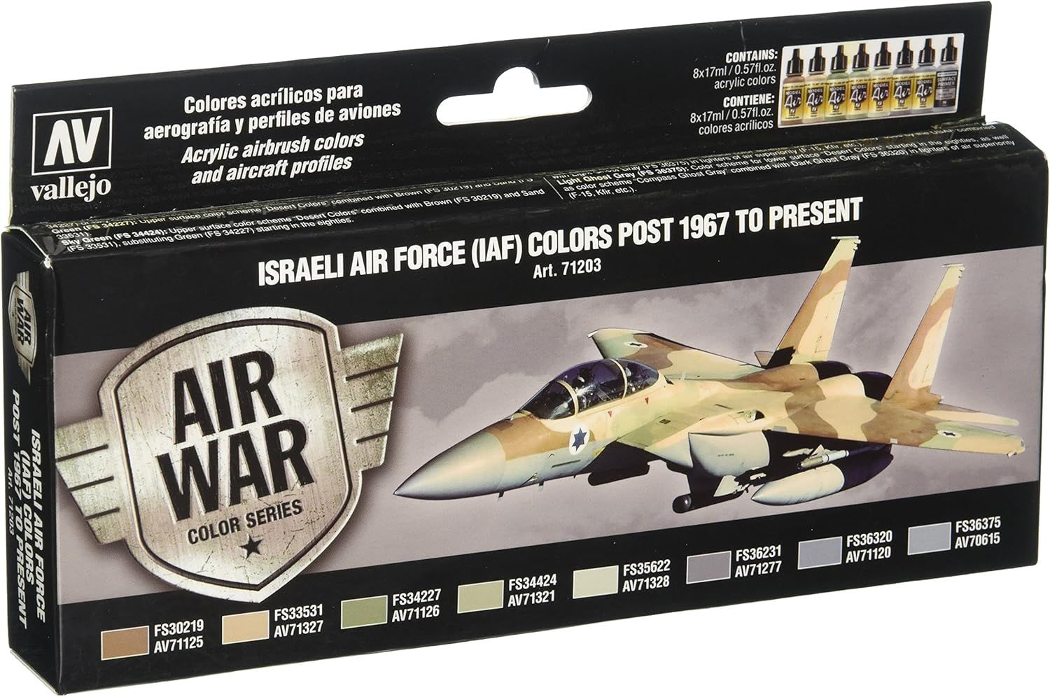 Vallejo Israeli Air Force (IAF) Colors Post 1967 to Present Set