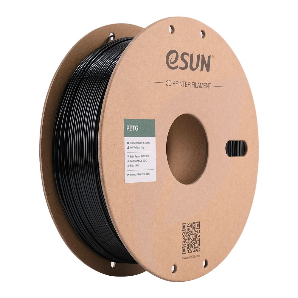 eSun PETG Filament (1kg), Color: Black