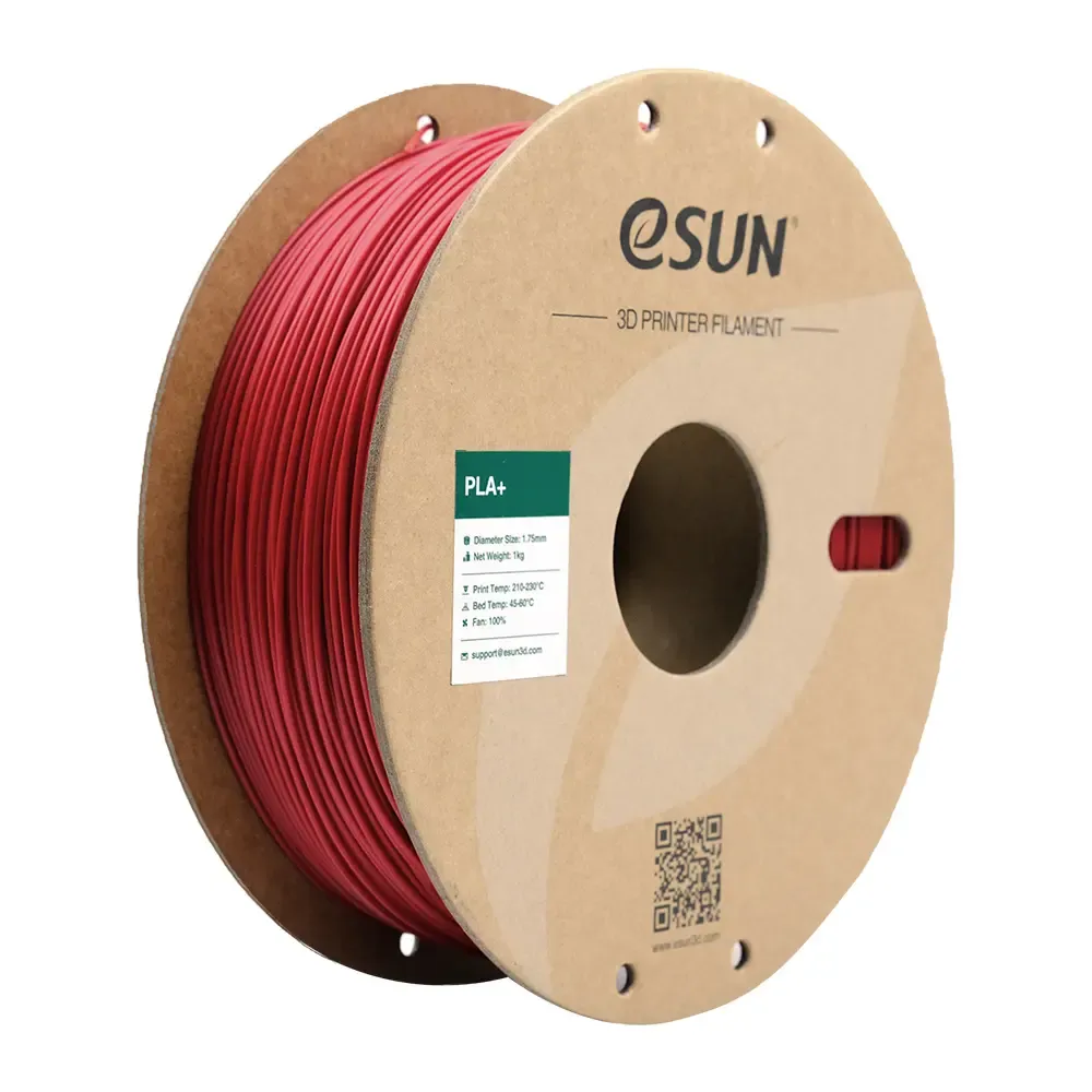 eSun PLA+ Filament (1kg), Color: Fire Engine Red