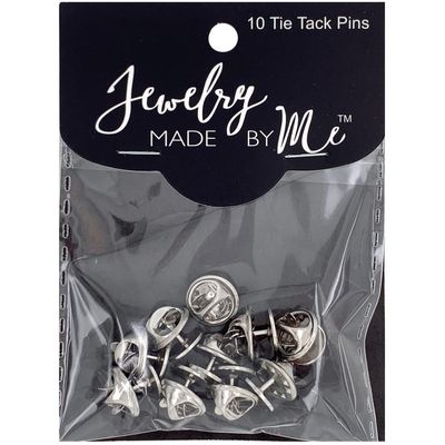Jewelry Made By Me Tie Tack Pin Back 10/Pkg