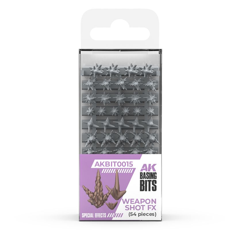 AK Interactive Weapons Shot FX Basing Bits 54pc