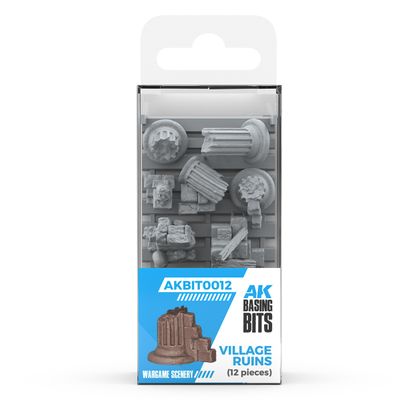 AK Interactive Village Ruins Basing Bits 12pc