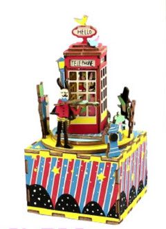 Robotime DIY Music Box; Phone Booth
