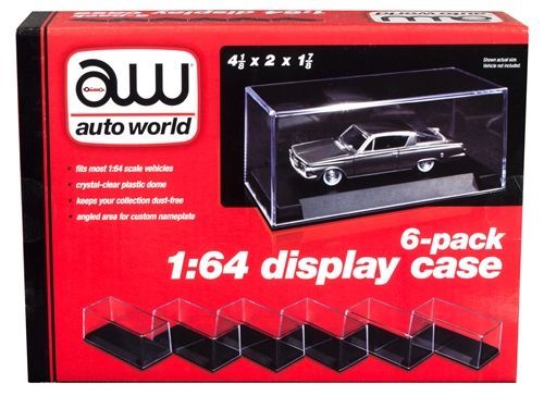Auto World 1/64 Display Case 4.25x2x1.875 6pc
