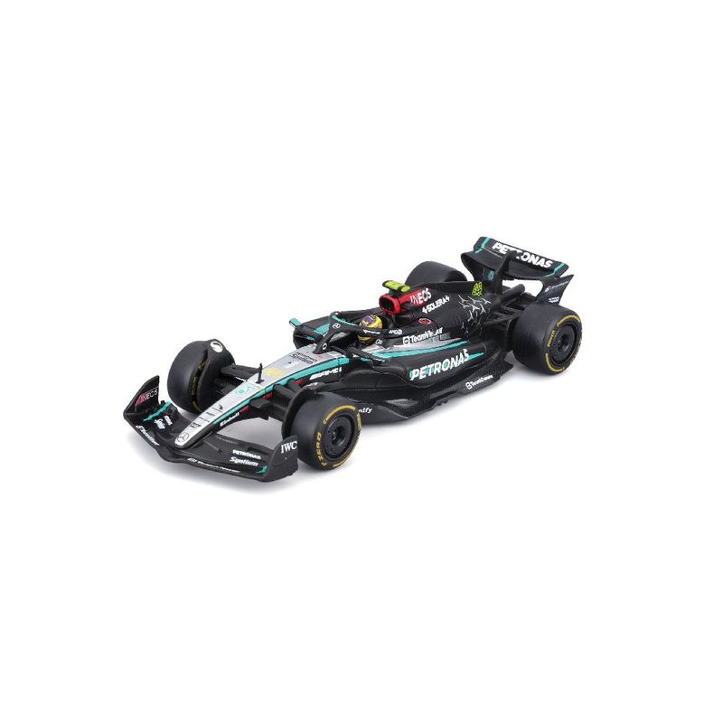 Bburago 1/43 Race Formula 2024 Mercedes W15 with Helmet Hamilton #44