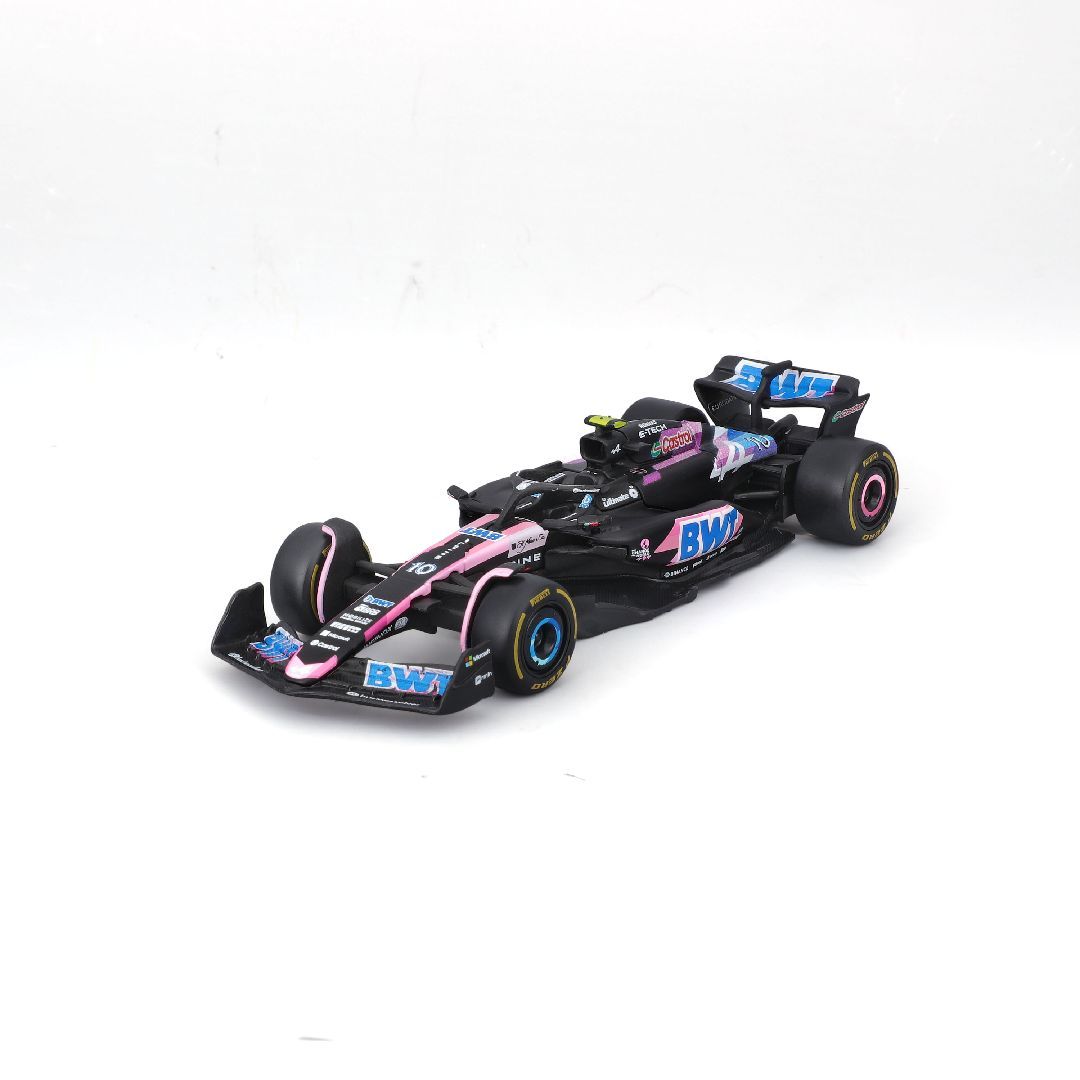 Bburago 1/43 Race Formula 2024 BWT Alpine F1 Team A524 with Helmet Gasly #10