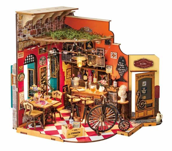 Robotime Rolife Cheers Bar &amp; Dining DIY Miniature House Kit