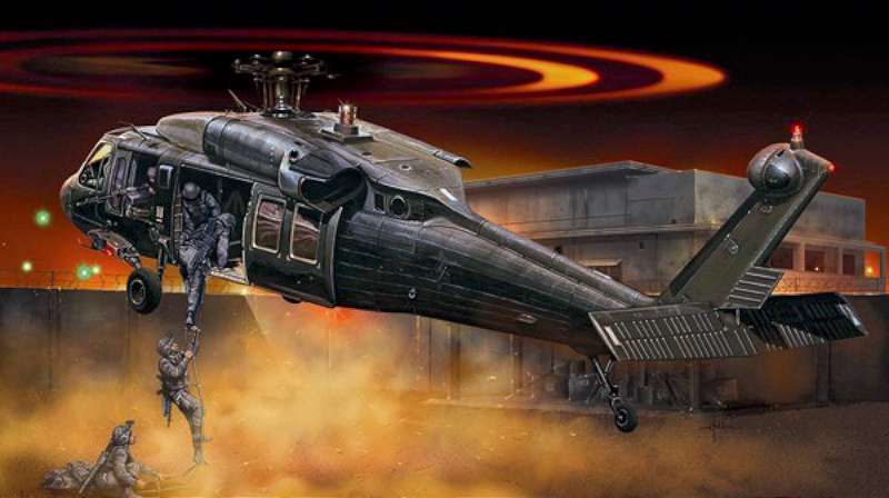 Italeri 1/48 UH-60A MH-60 Black Hawk Night Raid