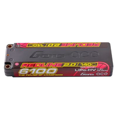 GENS ACE Redline 2.0 6100mAh 2S1P 7.6V 140C HV LiPo