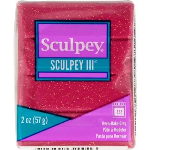 Sculpey/Polyform Garnet Glitter III Oven-Bake Clay 2oz