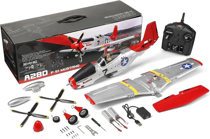 RC Pro Brushless Mustang P-51 R/C airplane 3D/6G