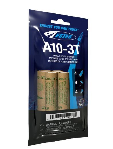 Estes Rockets Bagged A10-3T Model Rocket Engines 4pc