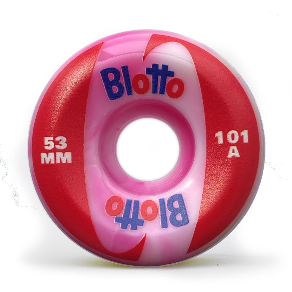 Blotto Wheels Pink/White Swirl 53mm 101a Wheels
