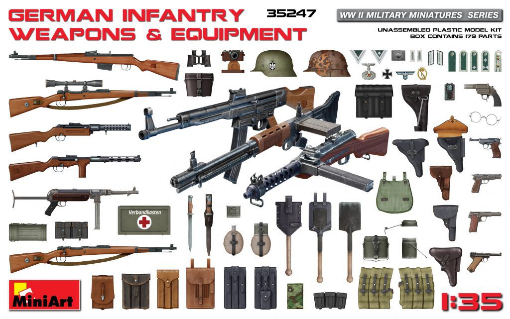 Miniart 1/35 WWII German Infantry Weapons And Equipment