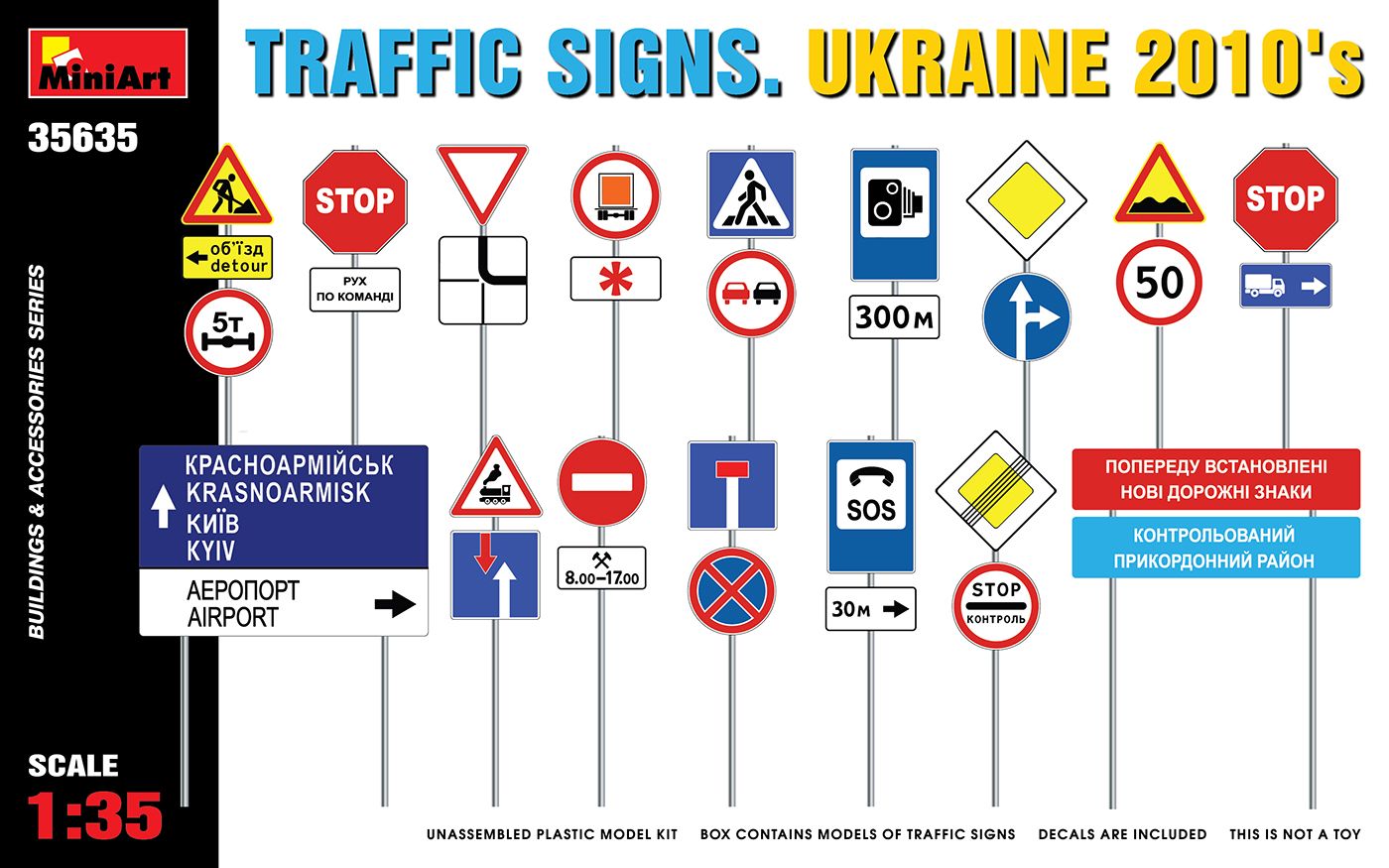Miniart 1/35 Traffic Signs Ukraine 2010s