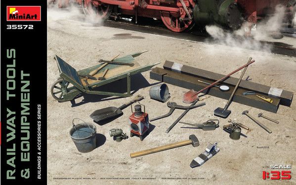 Miniart 1/35 Railroad Tools &amp; Equipment