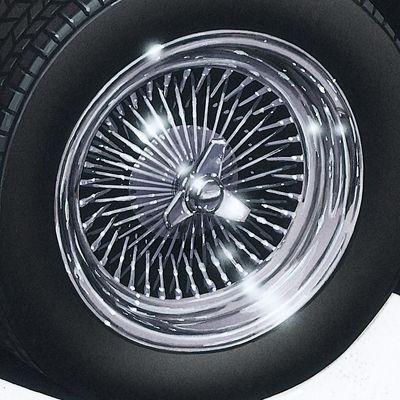 Aoshima 1/24 Wire Silver Plated 13in Wheel Set