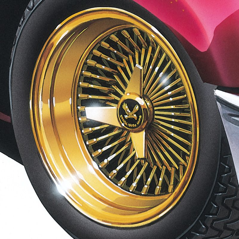 Aoshima 1/24 Wire Wheel (Gold Plated) 13in Wheel Set