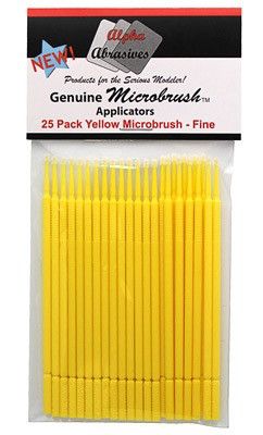 Alpha Abrasives Microbrushes Yellow Fine 25pc