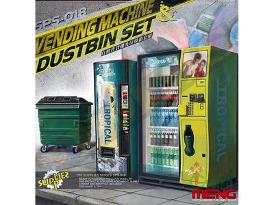 Meng 1/35 Diorama Vending Machine &amp; Dumpster Set