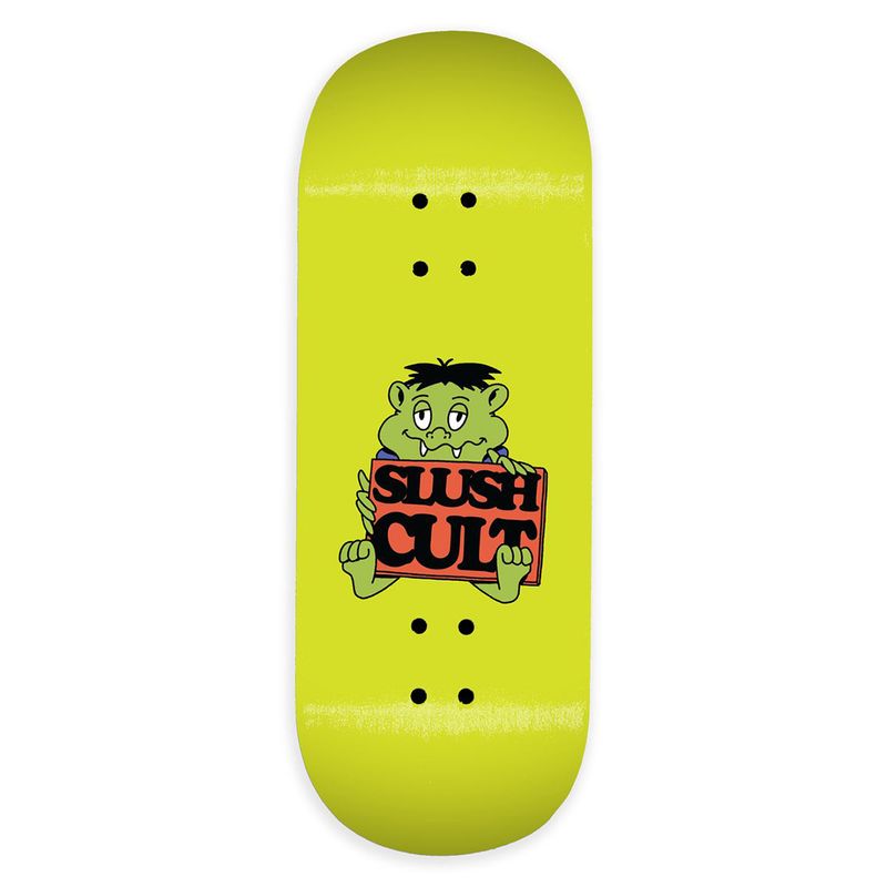 Slushcult Fingerboard Deck Dk Goblin 34mm Green