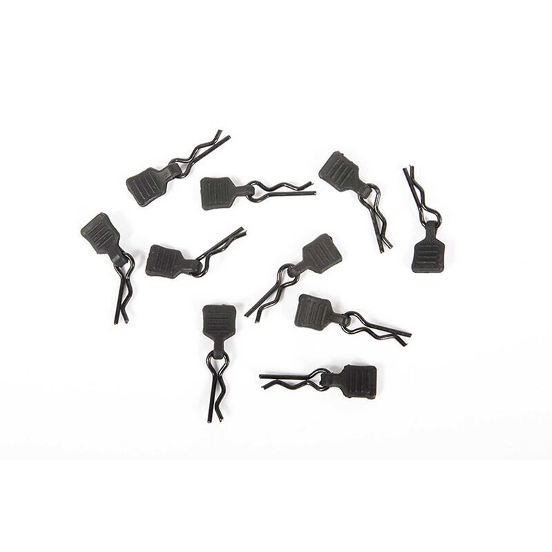 Axial 3mm Body Clip w/ Tab Black 10pc