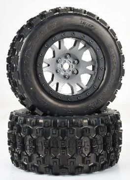 Pro-Line LE Badlands MX43 Pro-Loc on 24mm Gray/Black Impulse 2pc