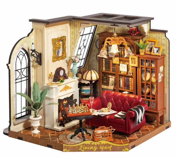 Robotime Rolife Catherines Living Room DIY Miniature House Kit