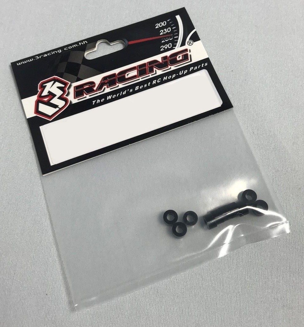3 Racing 2.5mm Aluminum M3 Flat Washer Black 10pc