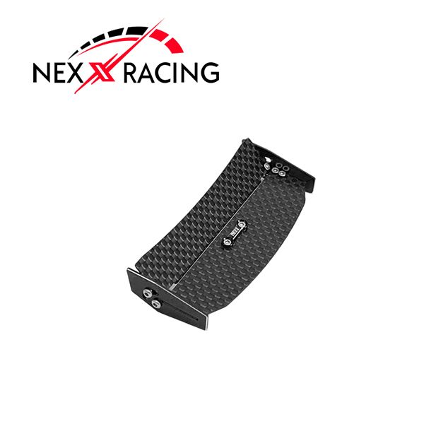 Nexx Racing Carbon Fiber Rear Wing Spoiler Upgrades Part for LOSI 1/24 Micro-B 2WD Buggy Black