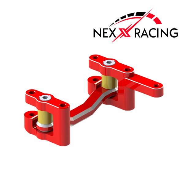 Nexx Racing Steering Set for Arrma 1/18 Granite Grom / 1/14 Typhon Grom/ 1/16 Mojave Grom Red