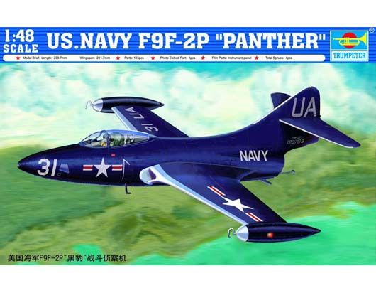 Trumpeter 1/48 US Navy NAVY F9F-2P Panther