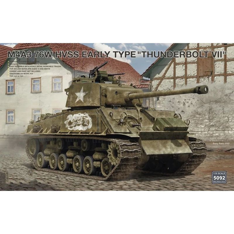 Rye Field 1/35 M4A3 76 W HVSS Early Type Thunderbolt VII