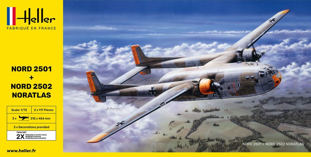 Heller 1/72 Nord 2501 and Nord 2502 Noratlas Twin Set