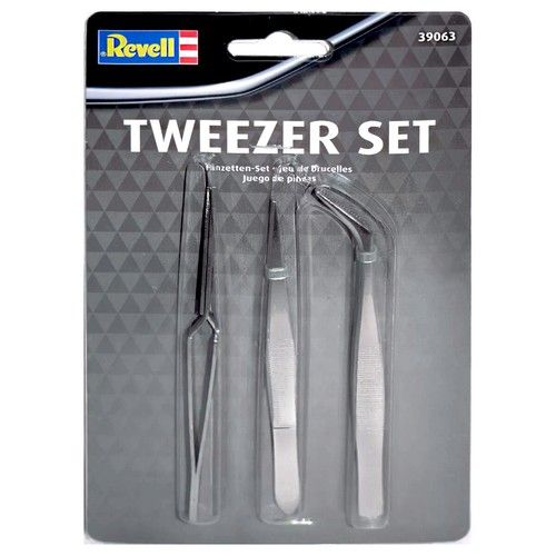 Revell Tweezer Set Straight Curve Self-Close