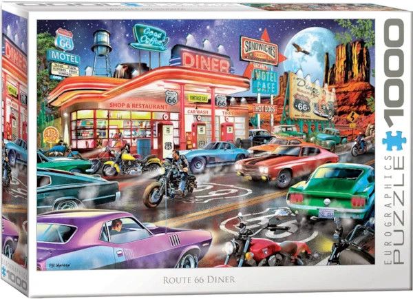 Eurographics Route 66 Diner by PD Moreno 1000 piece