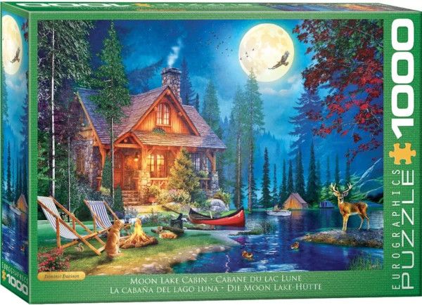 Eurographics Moon Lake Cabin by D Davison 1000 piece
