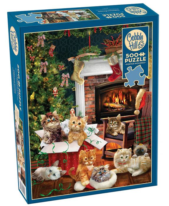 Cobble Hill Christmas Kittens 500 piece