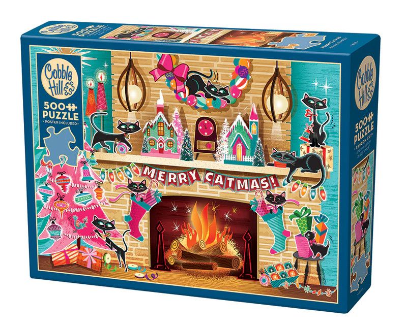 Cobble Hill Merry Catmas 500 piece