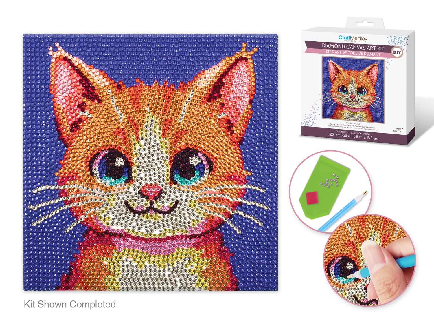 CraftMedley DIY Diamond Painting Kit Kitten