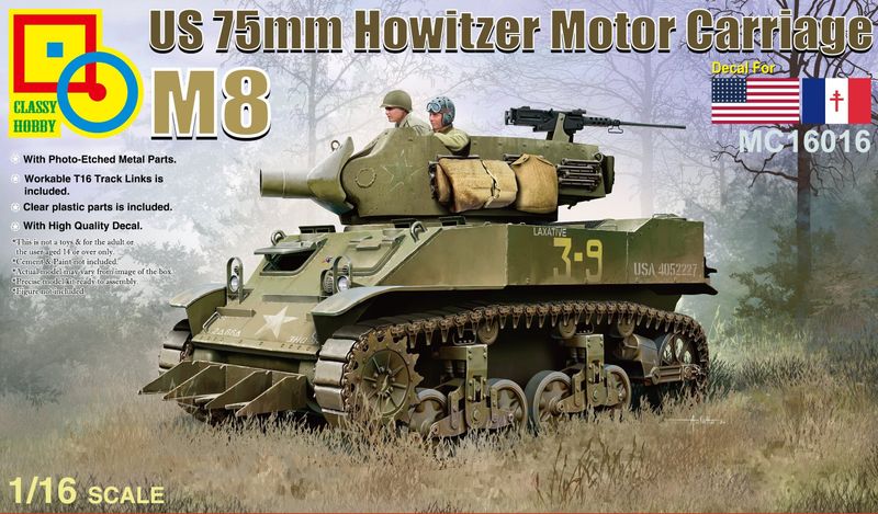 Classy Hobby 1/16 US 75mm M8 Howitzer Motor Carriage