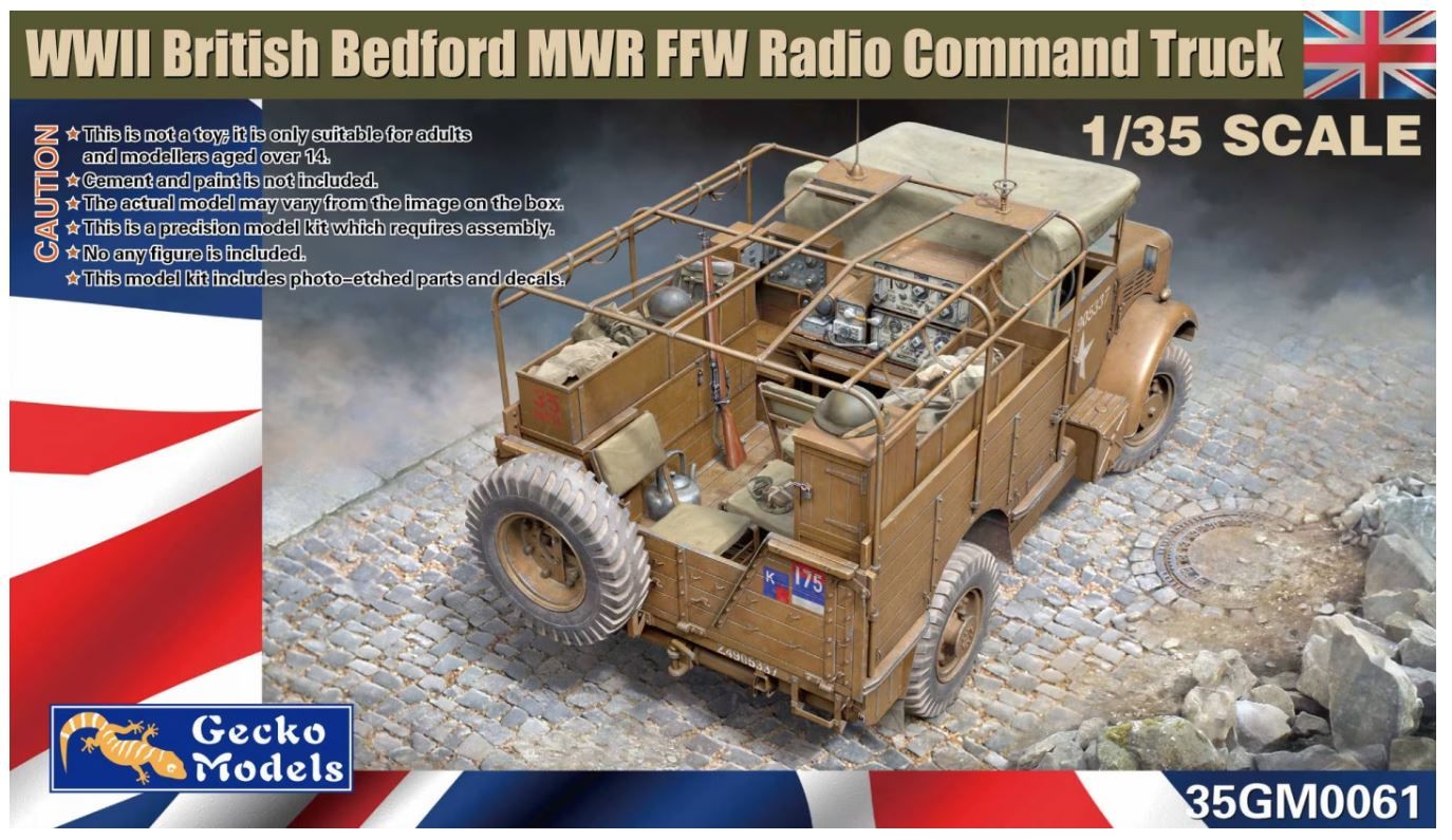 Gecko 1/35 British Bedford MWR FFW Radio Command Truck