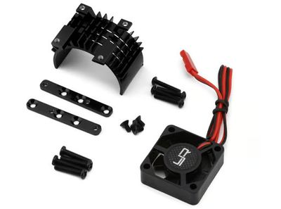Yeah Racing 540/550 Motor Aluminum Heat Sink with 30mm Tornado Fan Black