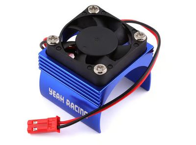 Yeah Racing Aluminum 540 Size Motor Heat Sink with Cooling Fan Blue