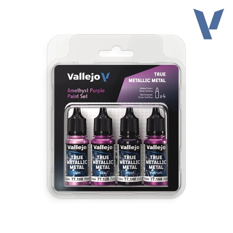 Vallejo True Metallic Amethyst Purple 4 Piece Set