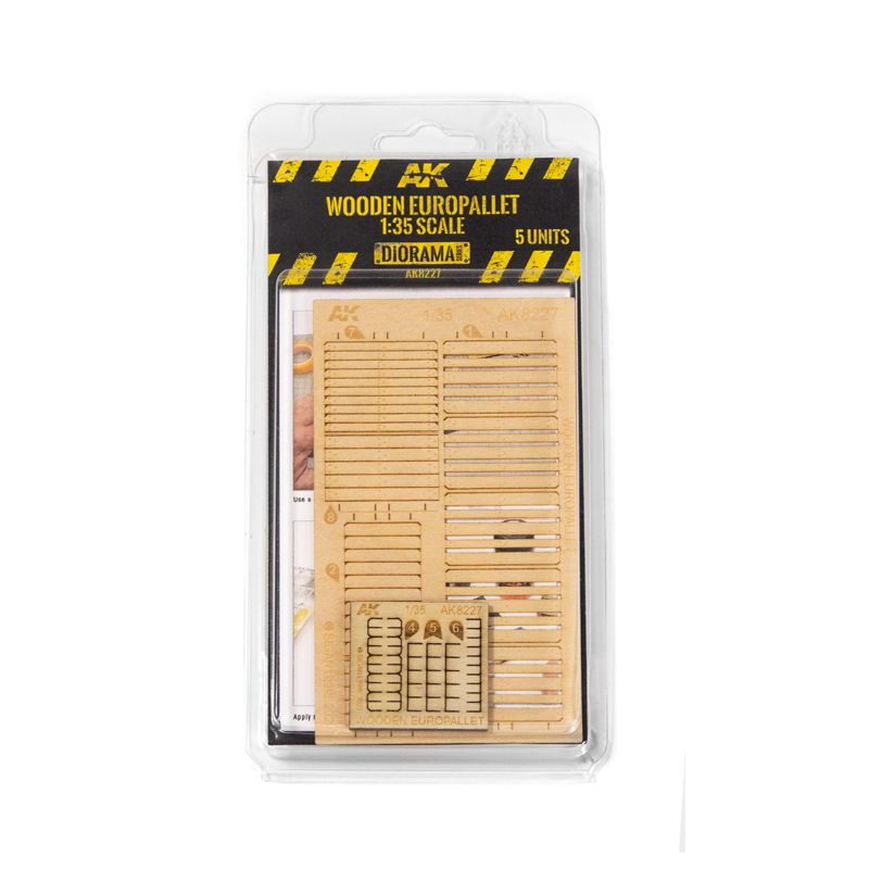 AK Interactive 1/35 Laser Cut Wooden Europallet 5pc