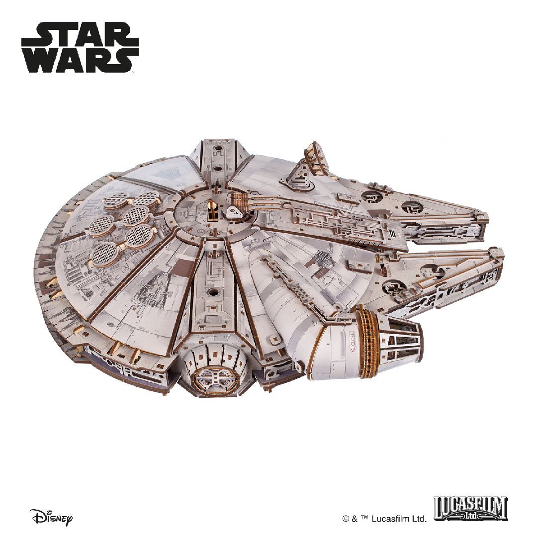 UGears 3D Wooden Puzzle Star Wars Millennium Falcon 1235 piece