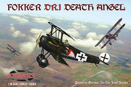 Atlantis 1/48 Fokker DR1 Death Angel with Trading Card